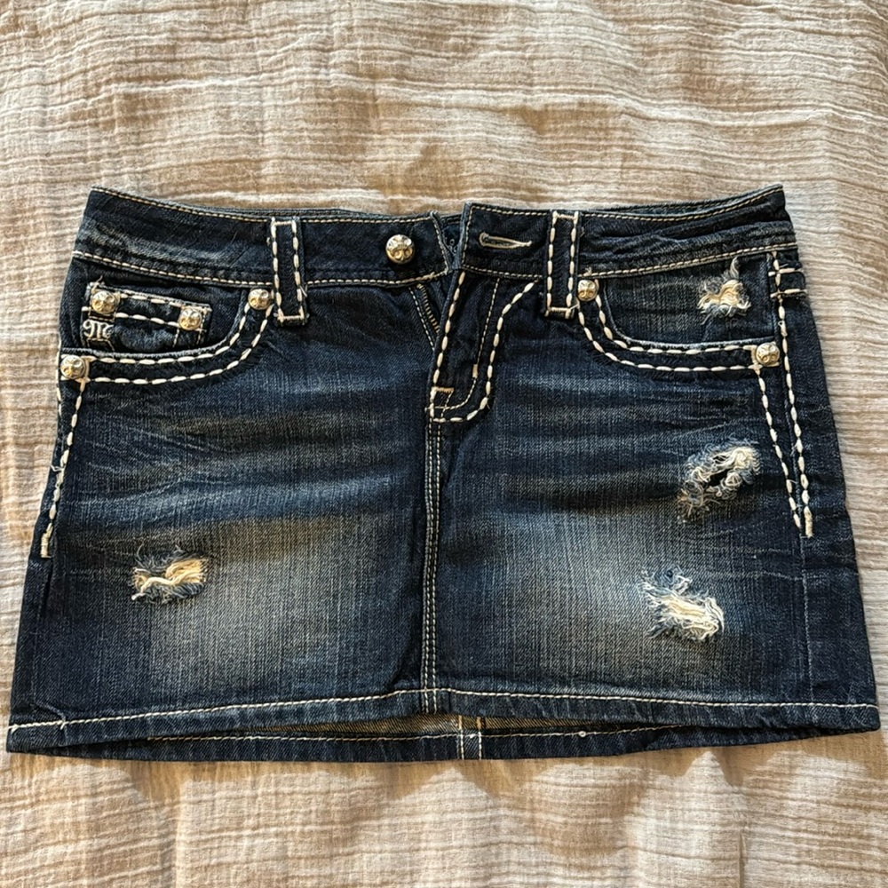 Miss Me Jean Skirt